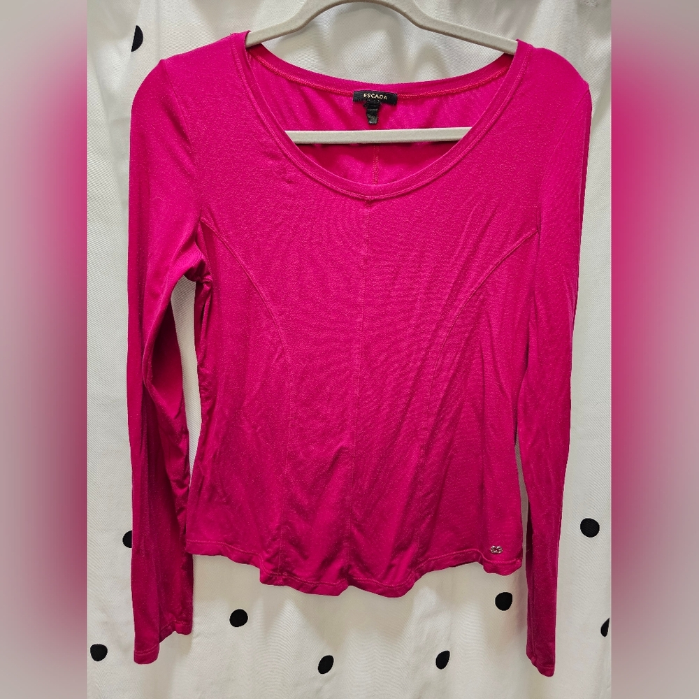Escada‎ Sport long sleeve hot pink shirt